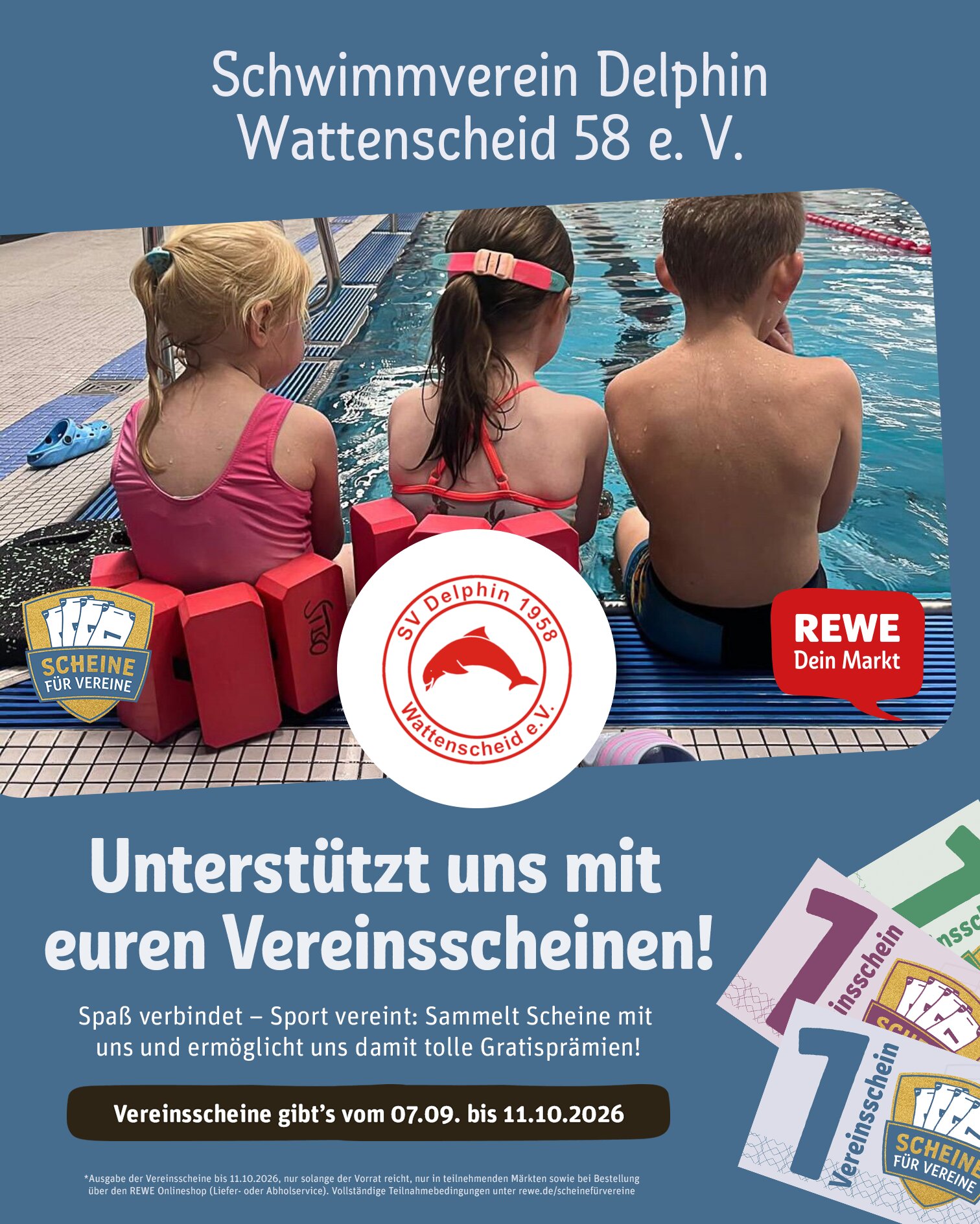 REWE Scheine für Vereine | Schwimmverein Delphin Wattenscheid 58 e. V.
